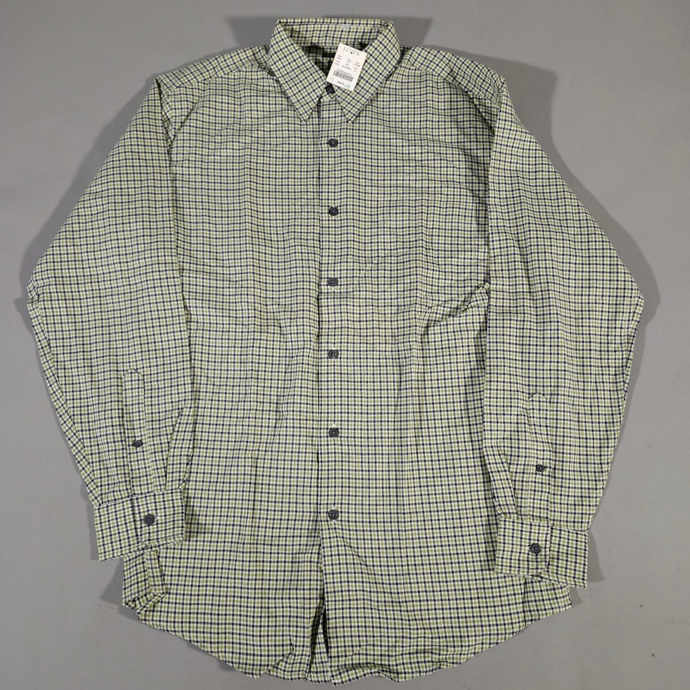J.Crew Oarsman Button Down Shirt Mens S Green Plaid Cotton Wool Blend 41095 NEW